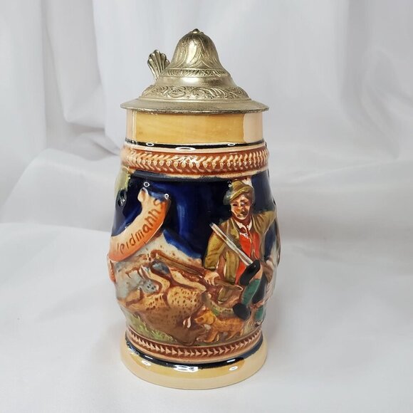 VTG Weidmann's German Beer Stein Markings 5239 Germany 6 5/8" With Pewter Lid - Picture 13 of 13